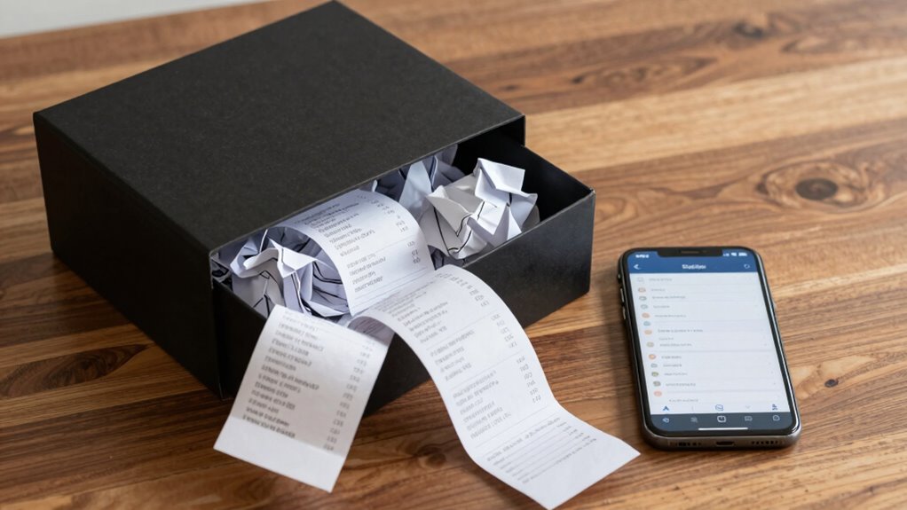 organize receipts with folders