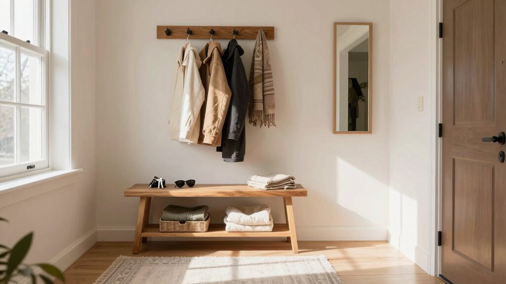 organized entryway for mornings