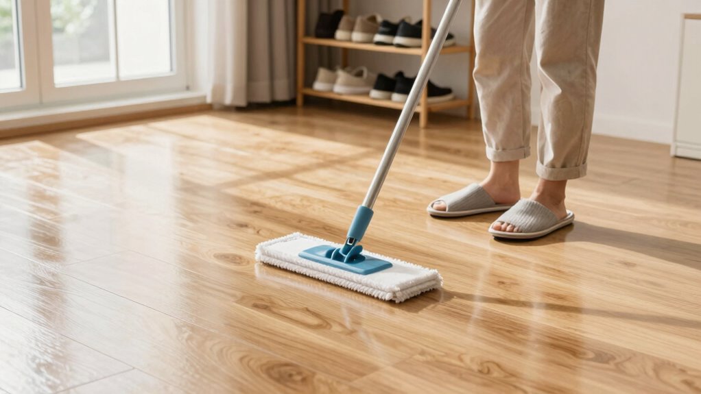 organized entryway minimizes dirt