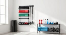 organized fitness equipment storage