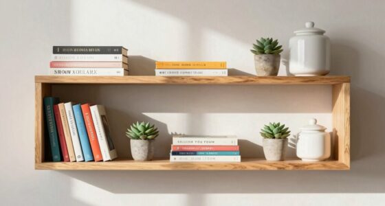 organized stylish shelf display