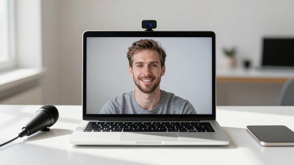 place webcam at eye level