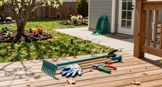 prepare outdoor space cleanup