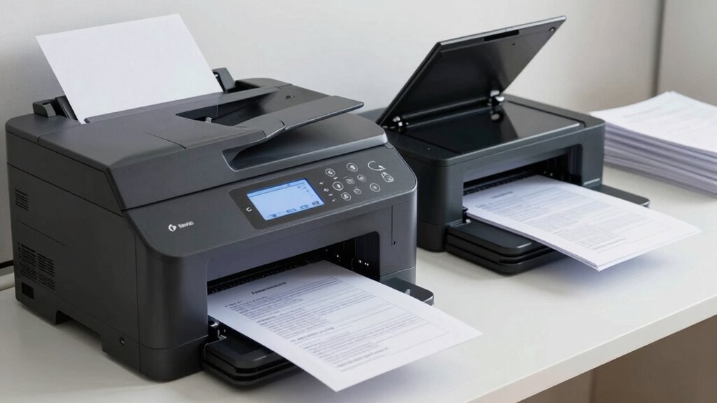 printing vs scanning mechanisms