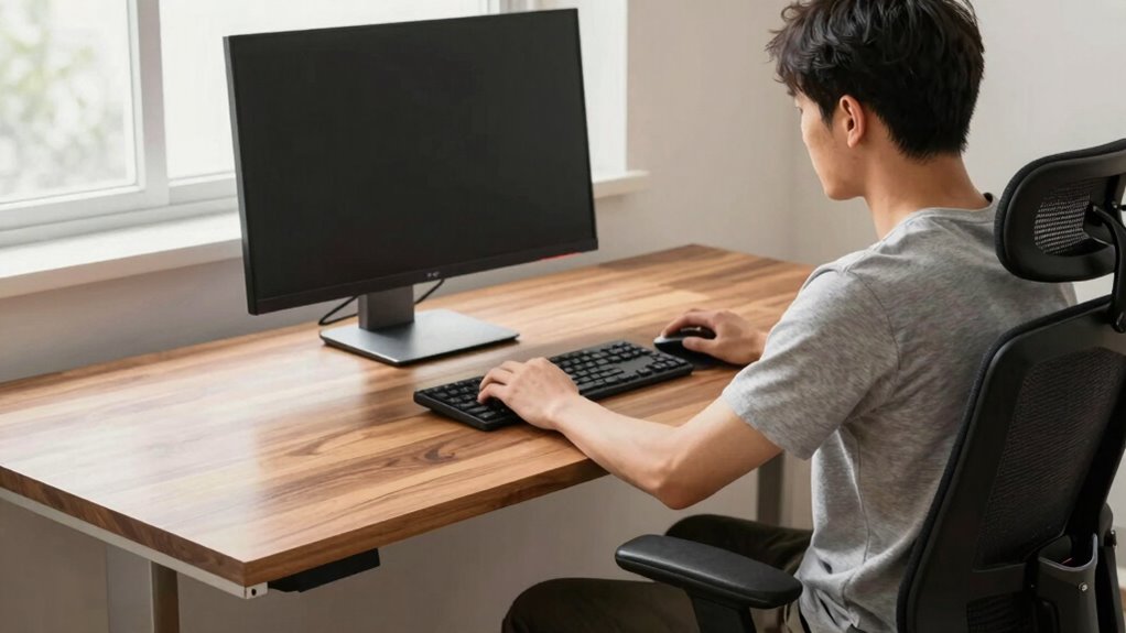 proper ergonomic desk setup