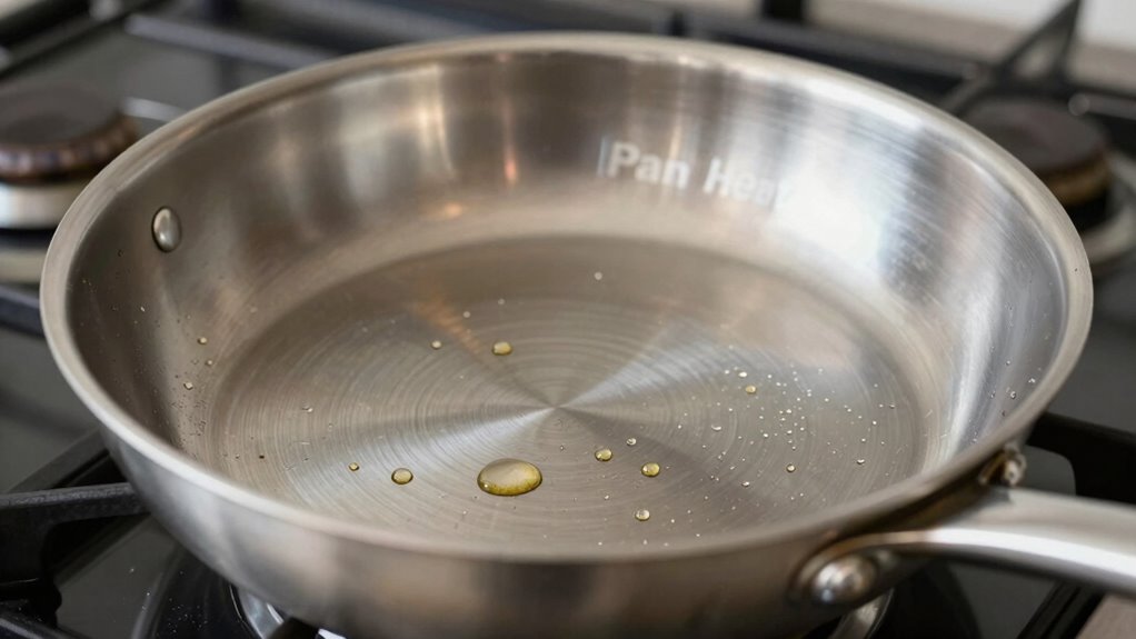 proper heat oil and seasoning