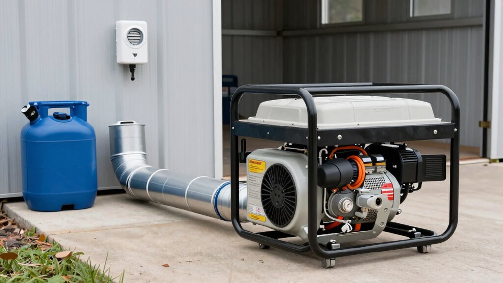 proper outdoor generator placement