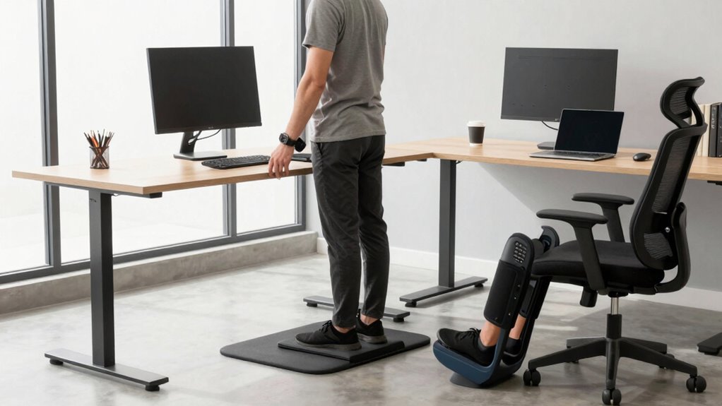 proper standing desk setup