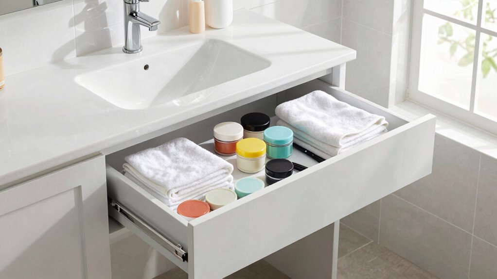 quick bathroom drawer cleanup