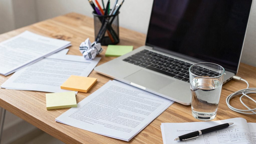 quick desk decluttering routine