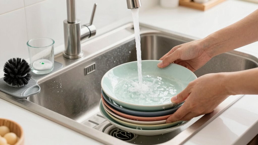 reduce water during dishwashing