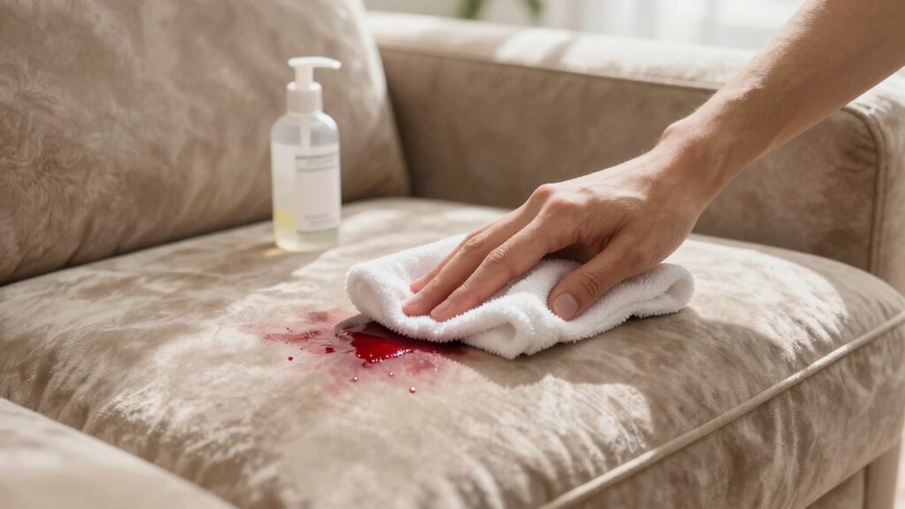 respond immediately blot carefully