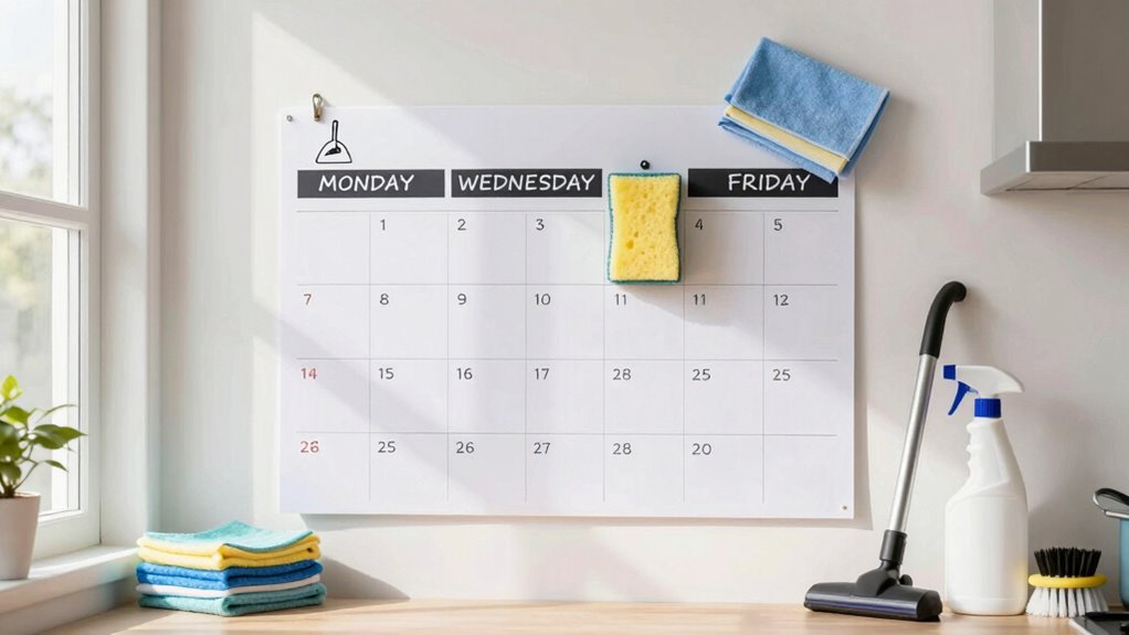 scheduled deep cleaning days