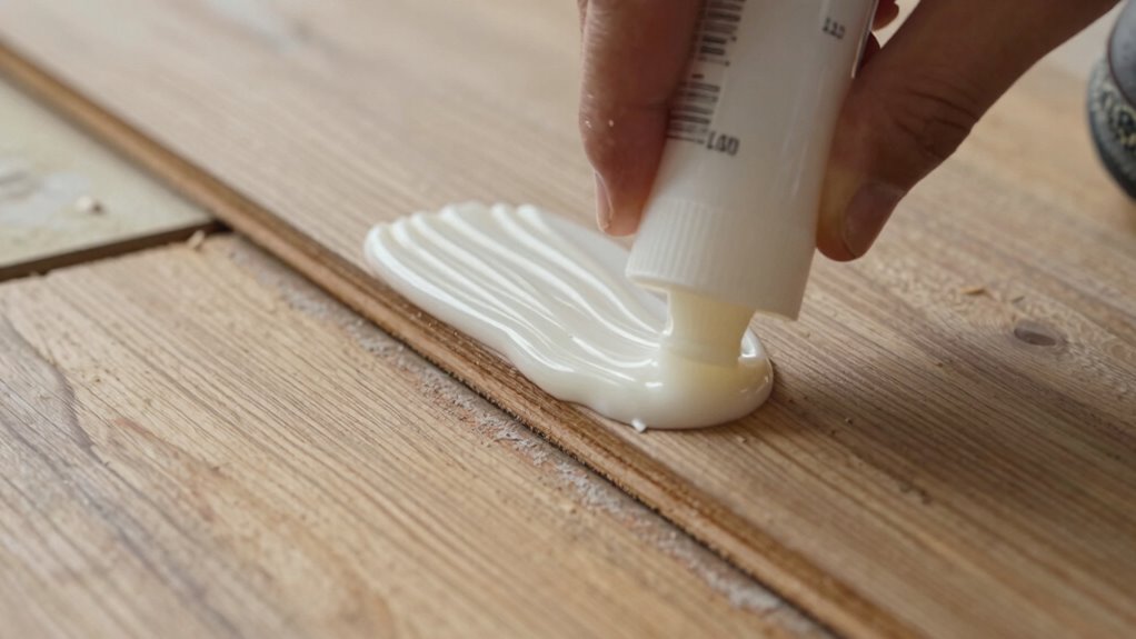 seal gaps with adhesive