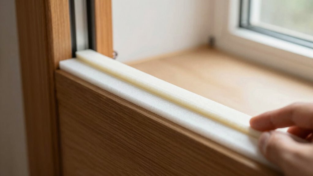 seal gaps with weatherstripping