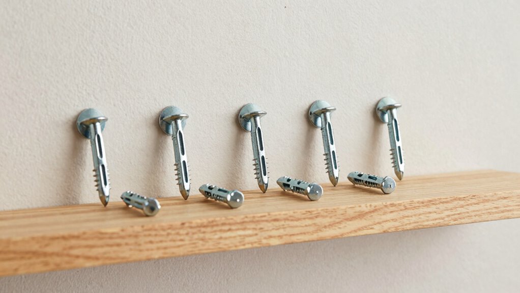 secure shelves with proper hardware