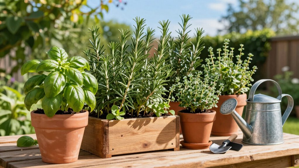 select suitable container friendly herbs