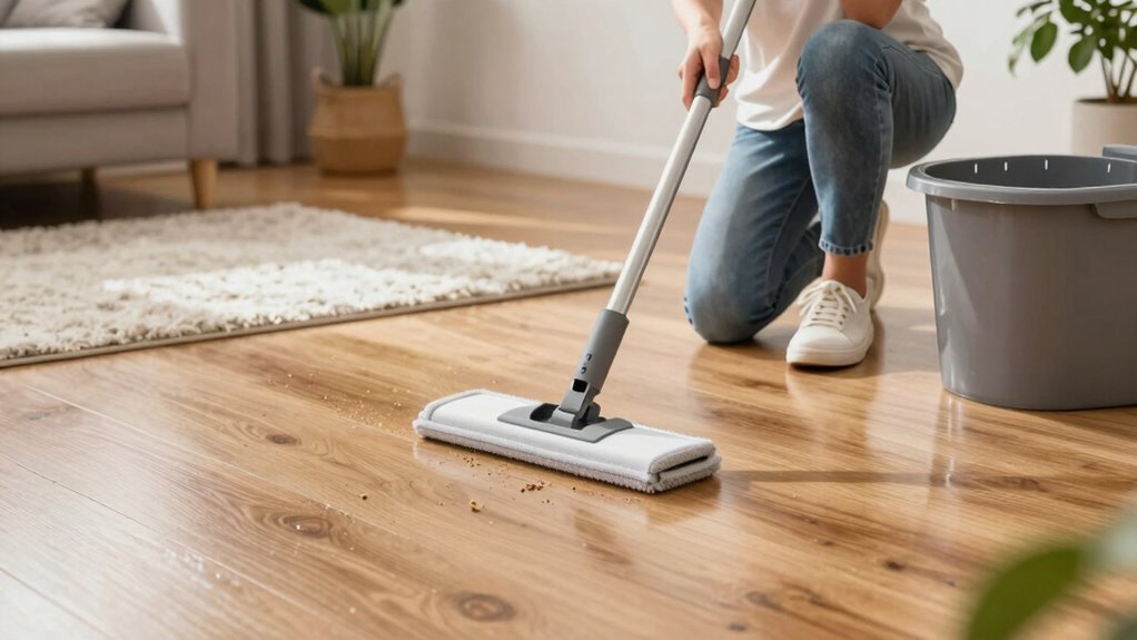 shoes on indoor floor cleaning