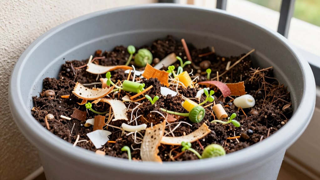 small bin produces rich compost
