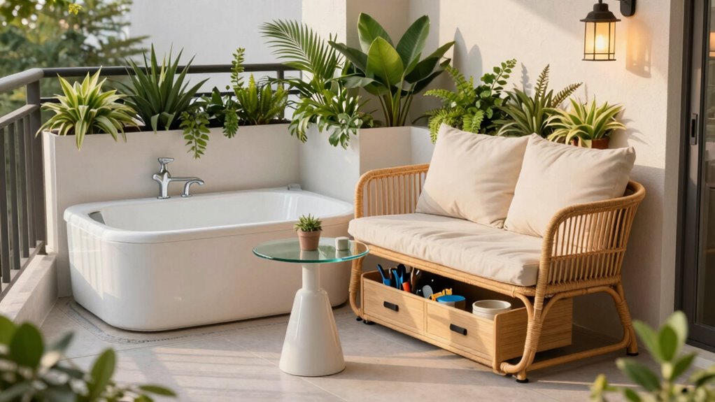 smart balcony storage solutions