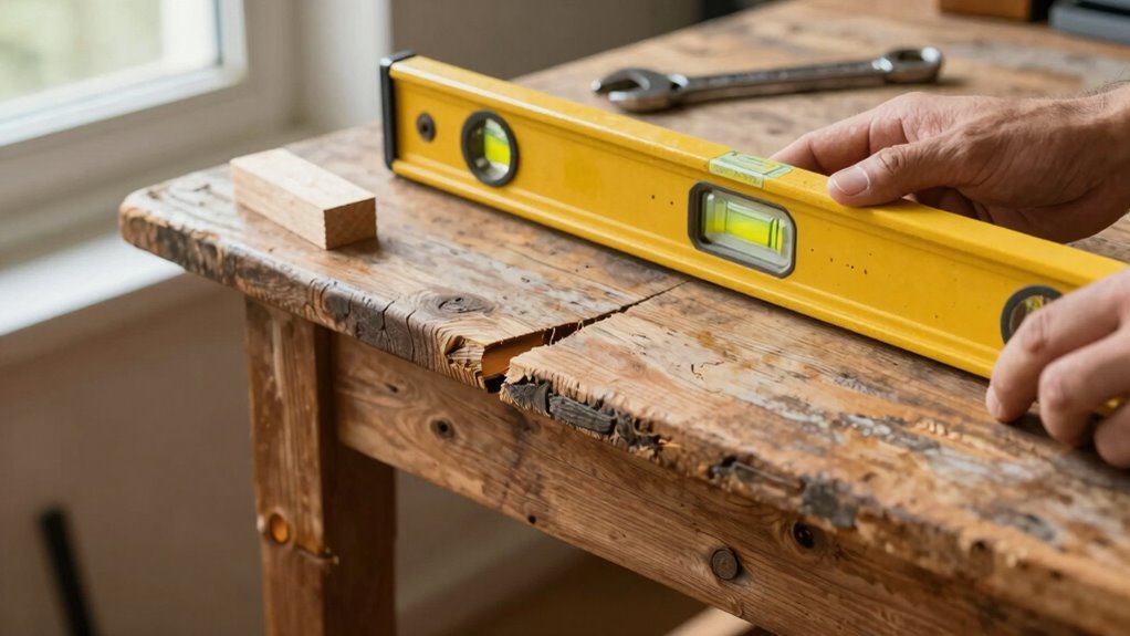 stabilize table legs properly