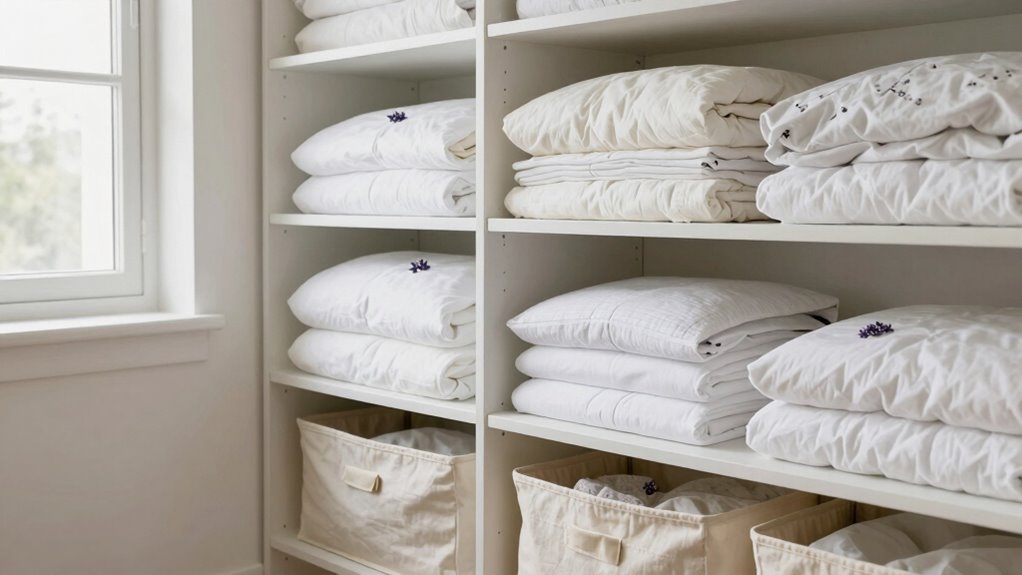 store bedding in ventilated dry space