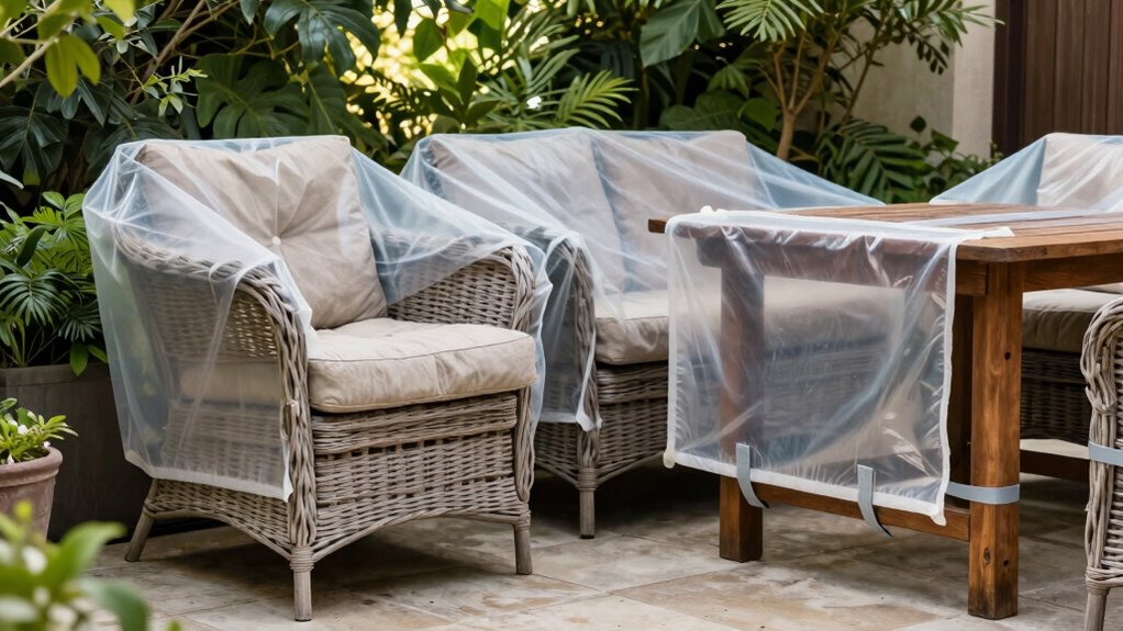 store furniture properly off season