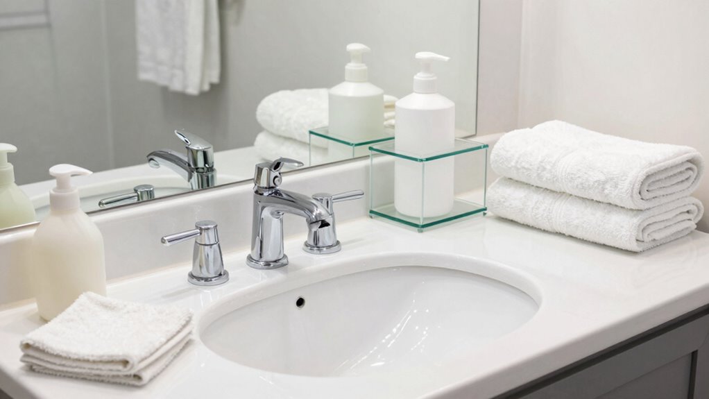 thorough bathroom surface cleaning