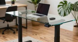 top glass electric desks