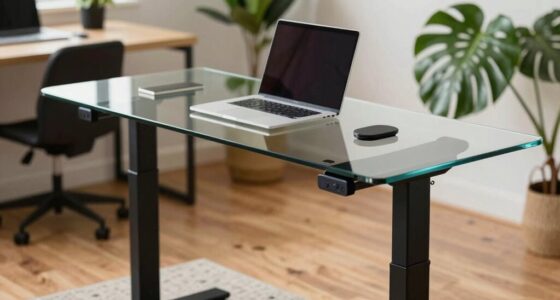 top glass electric desks