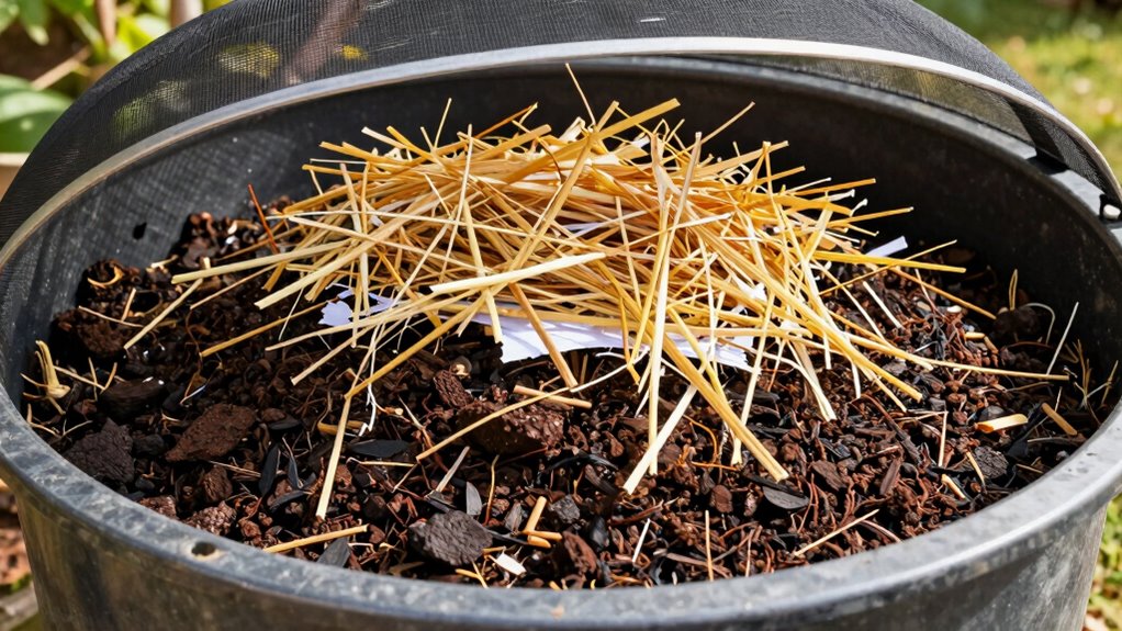 use carbon rich compost materials