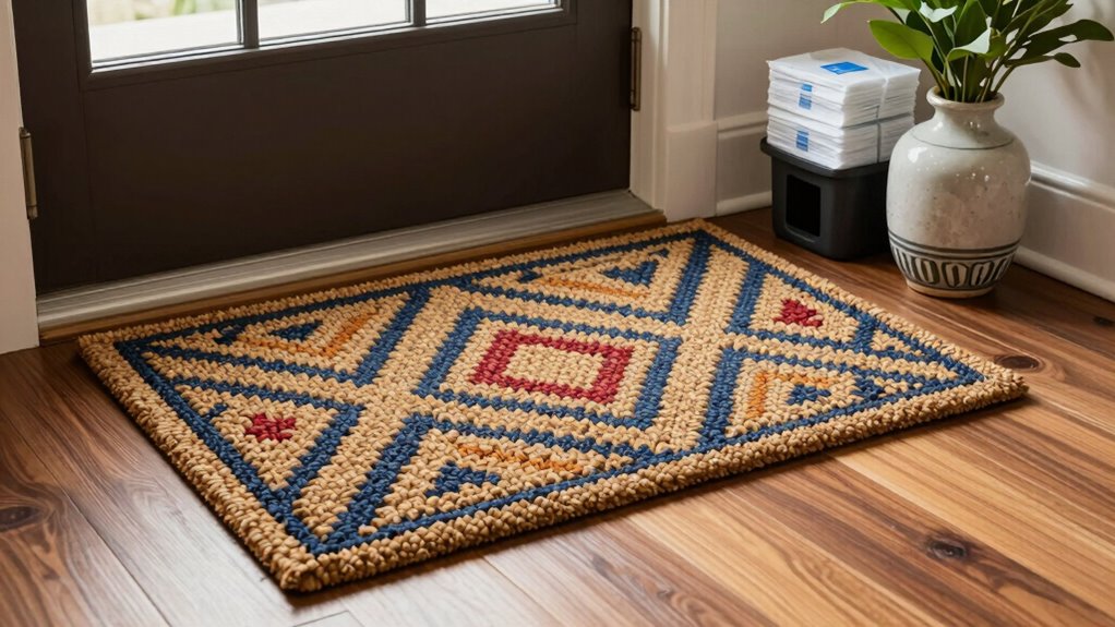 use decorative dirt trapping mats