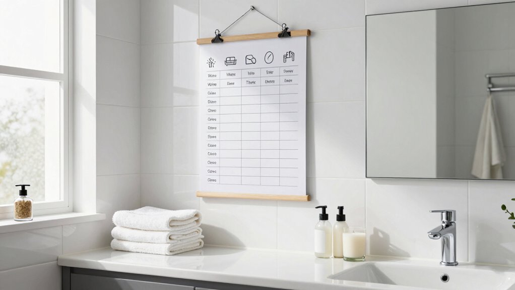 weekly bathroom cleaning routine