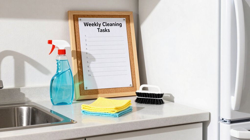 weekly household cleaning routine