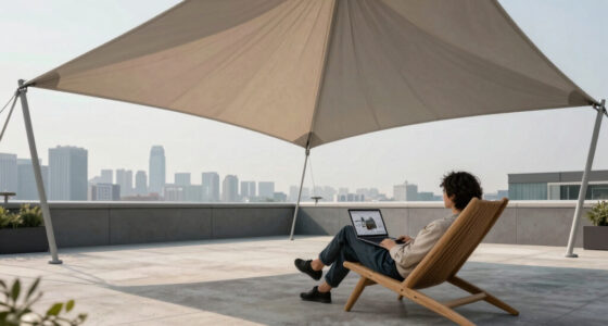 Heatherwick Studio and SPPARC shelter rooftop terrace with pleated canopy at London's Olympia