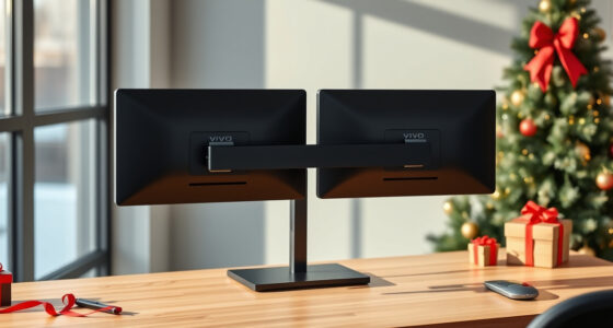VIVO Dual Monitor Desk Mount: A Holiday Desk Upgrade